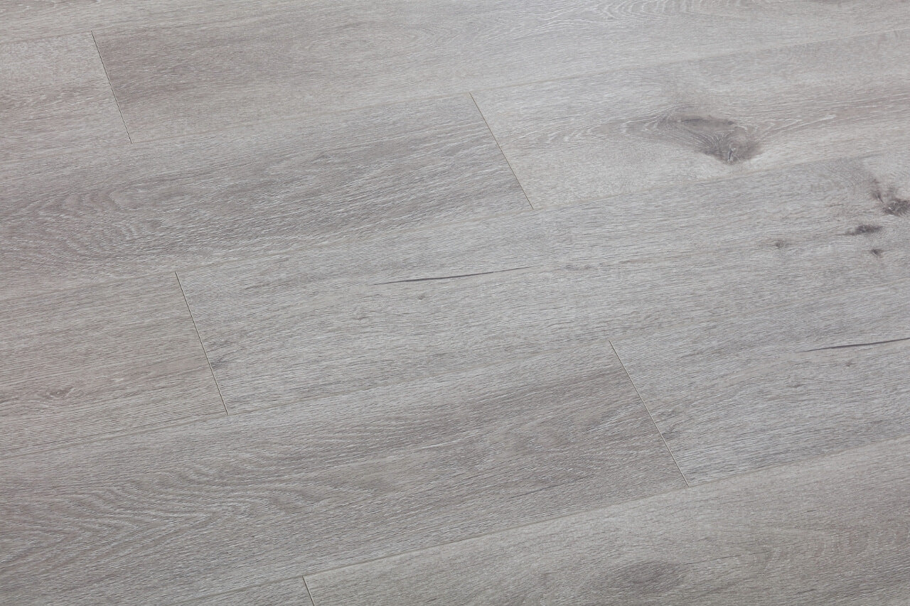 12mm 1.897sqm Natural Grey Standard Laminate Flooring 159